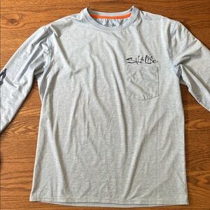 Salt Life Men's Blue Heather Rashguard.